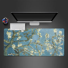 Artistic Flowers Large Mousepad HD Keyboard Pad Mouse Mat