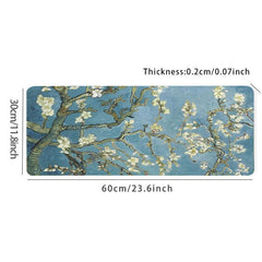 Artistic Flowers Large Mousepad HD Keyboard Pad Mouse Mat