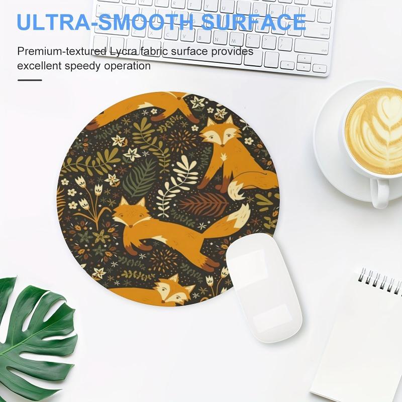 Round Mouse Pad Non Slip Rubber Base 20cmx20cm
