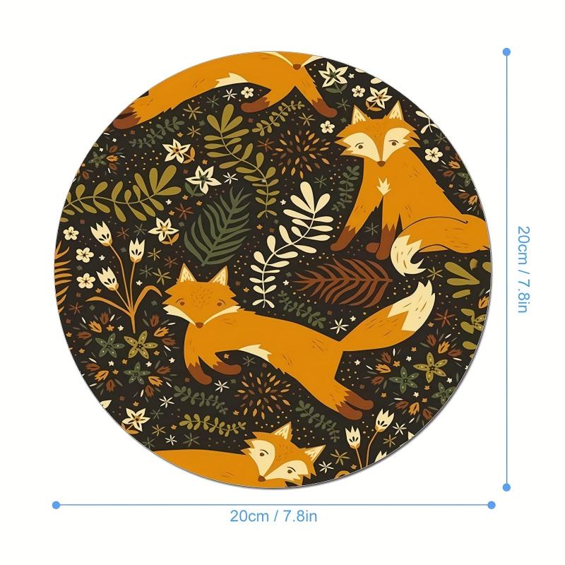 Round Mouse Pad Non Slip Rubber Base 20cmx20cm