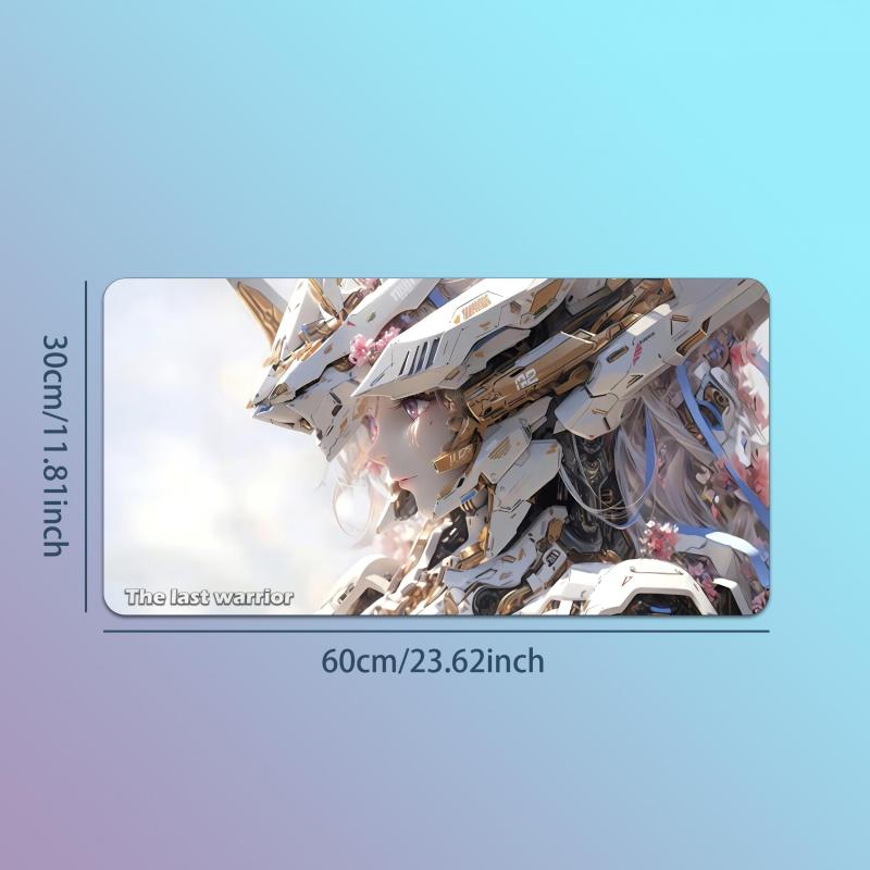 Anime Mecha Style Women's Warrior Mouse Pad Non-slip Desk Mat