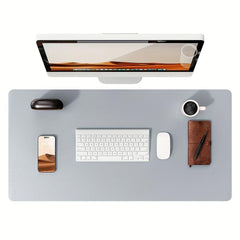 Large Leather Desk Pad Protector, Office Desk Mat, Non Slip PU Leather