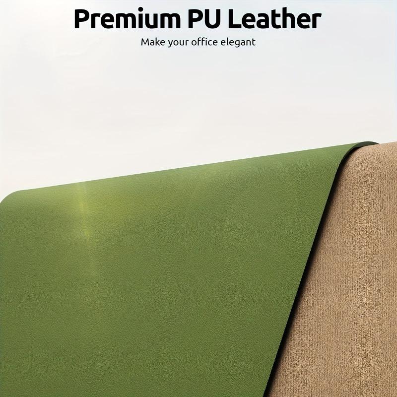Large Leather Desk Pad Protector, Office Desk Mat, Non Slip PU Leather