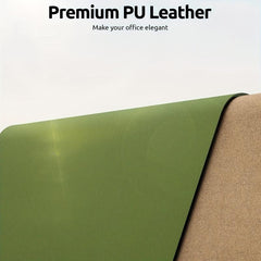 Large Leather Desk Pad Protector, Office Desk Mat, Non Slip PU Leather
