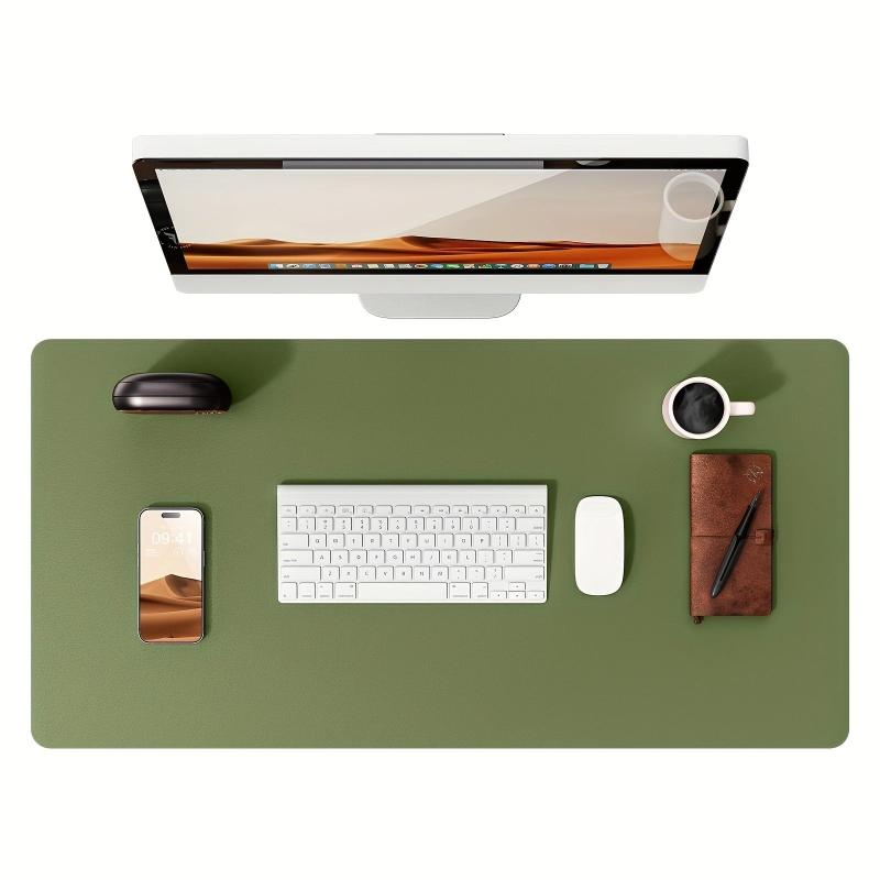 Large Leather Desk Pad Protector, Office Desk Mat, Non Slip PU Leather