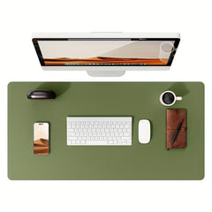 Large Leather Desk Pad Protector, Office Desk Mat, Non Slip PU Leather