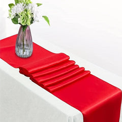 YFLZQ 6 Pack Satin Table Runner 30x274 Cm Silk Smooth Fabric