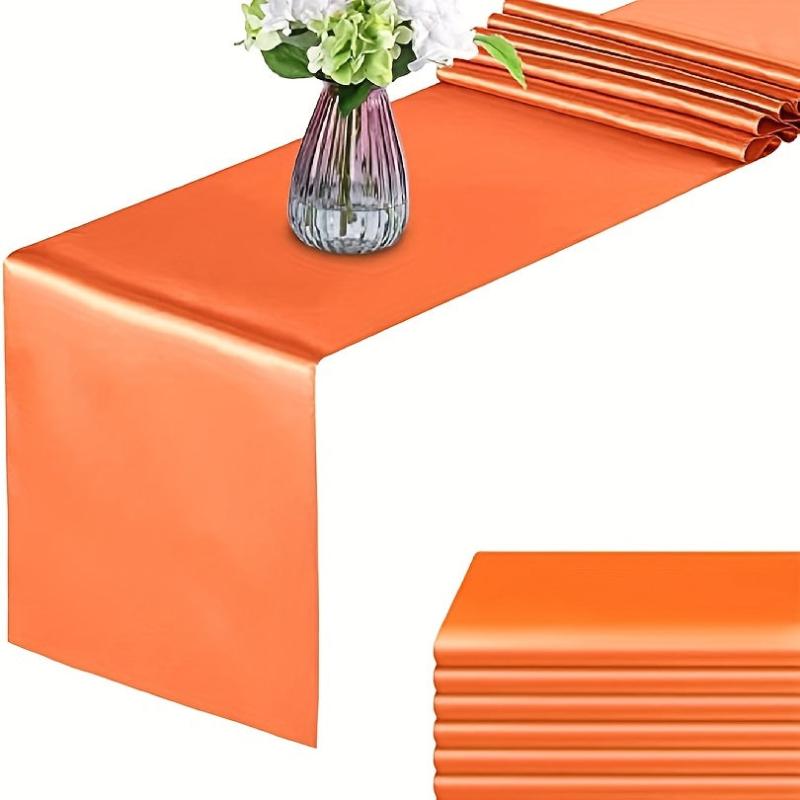 YFLZQ 6 Pack Satin Table Runner 30x274 Cm Silk Smooth Fabric