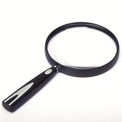 Large Diameter Magnifying Glass 13 Page Magnifier Handheld Light