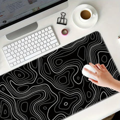Abstract Line Large Gaming Mouse Pad Thickened Desktop Mat Non Slip Washable