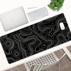 Abstract Line Large Gaming Mouse Pad Thickened Desktop Mat Non Slip Washable