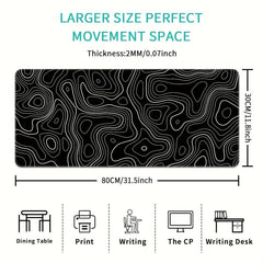 Abstract Line Large Gaming Mouse Pad Thickened Desktop Mat Non Slip Washable
