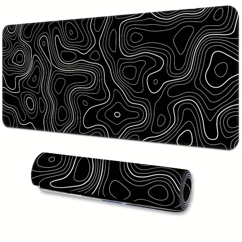 Abstract Line Large Gaming Mouse Pad Thickened Desktop Mat Non Slip Washable