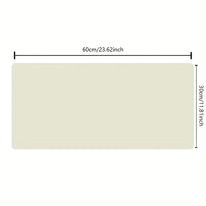 Grey Surface Leather Mouse Pad Stitched Edges Computer Office Desk Pad