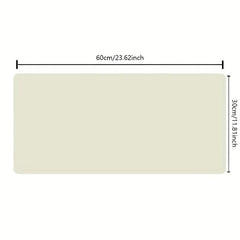 Grey Surface Leather Mouse Pad Stitched Edges Computer Office Desk Pad