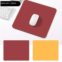 Double Sided Leather Mouse Pad Computer Desk Small Pad Non Slip Waterp