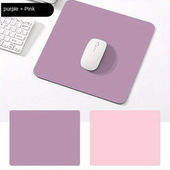 Double Sided Leather Mouse Pad Computer Desk Small Pad Non Slip Waterp