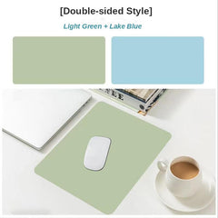 Double Sided Leather Mouse Pad Computer Desk Small Pad Non Slip Waterp