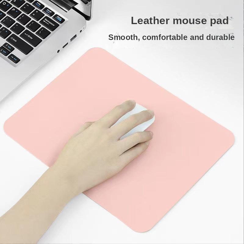 Double Sided Leather Mouse Pad Computer Desk Small Pad Non Slip Waterp