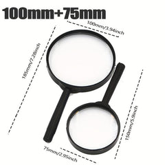 2pcs Magnifying Glass Handheld Reading Magnifier For Seniors