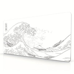 Japanese Sea Wave Painting Mouse Pad, Large Gaming Mat