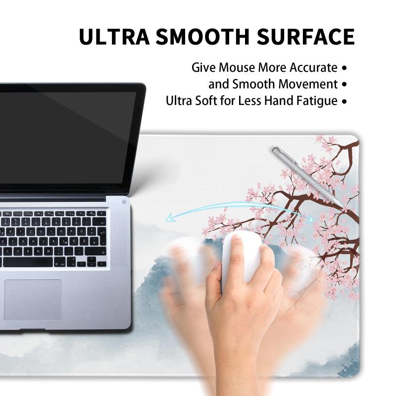 Cherry Gaming Mouse Pad Watercolor Large Mouse Pad 31.5x11.8 Inches