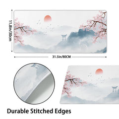 Cherry Gaming Mouse Pad Watercolor Large Mouse Pad 31.5x11.8 Inches