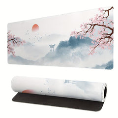 Cherry Gaming Mouse Pad Watercolor Large Mouse Pad 31.5x11.8 Inches
