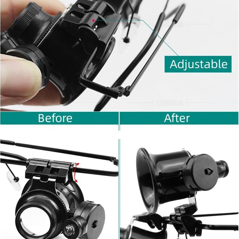 LED Clock Repair Magnifier Head-mounted Antique Jewelry Mirror