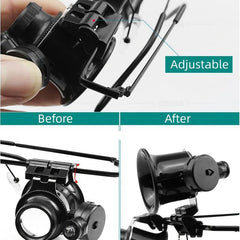 LED Clock Repair Magnifier Head-mounted Antique Jewelry Mirror