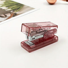 Transparent Mini Stapler Student Stationery Portable Small Mini Stapler