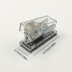 Transparent Mini Stapler Student Stationery Portable Small Mini Stapler