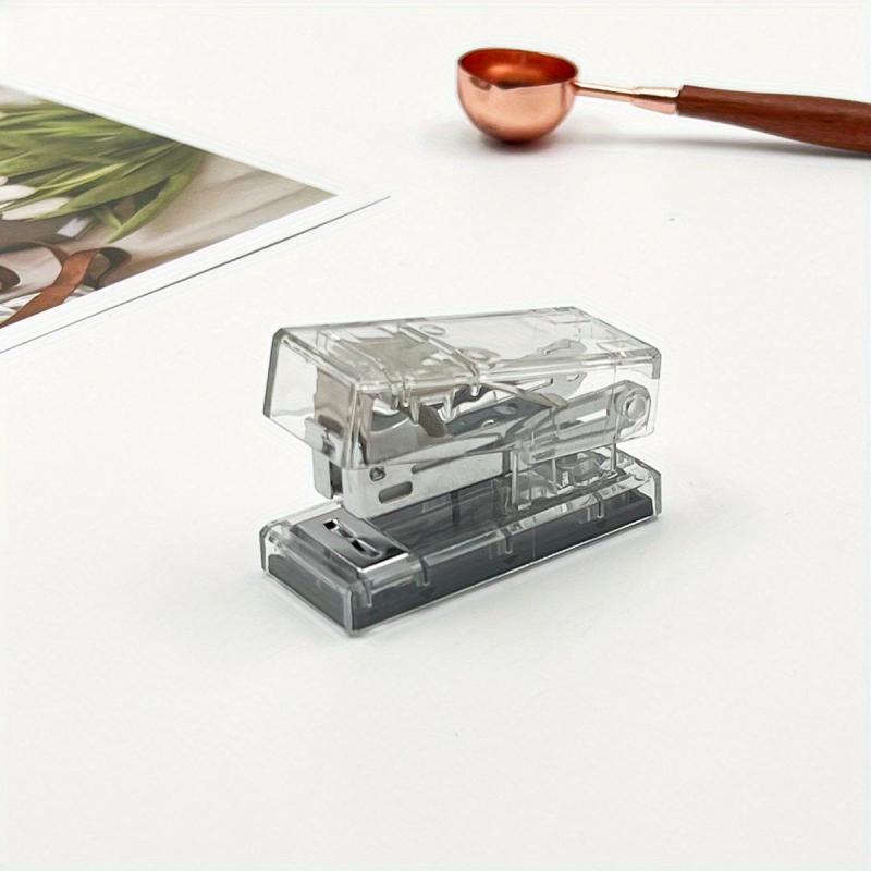 Transparent Mini Stapler Student Stationery Portable Small Mini Stapler