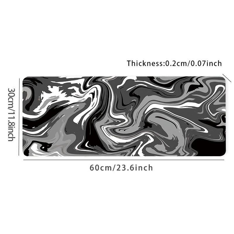 Topo Abstract Waves Mousepad Large Office Desk Mat Non Slip Base Stitched Edge