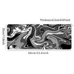 Topo Abstract Waves Mousepad Large Office Desk Mat Non Slip Base Stitched Edge
