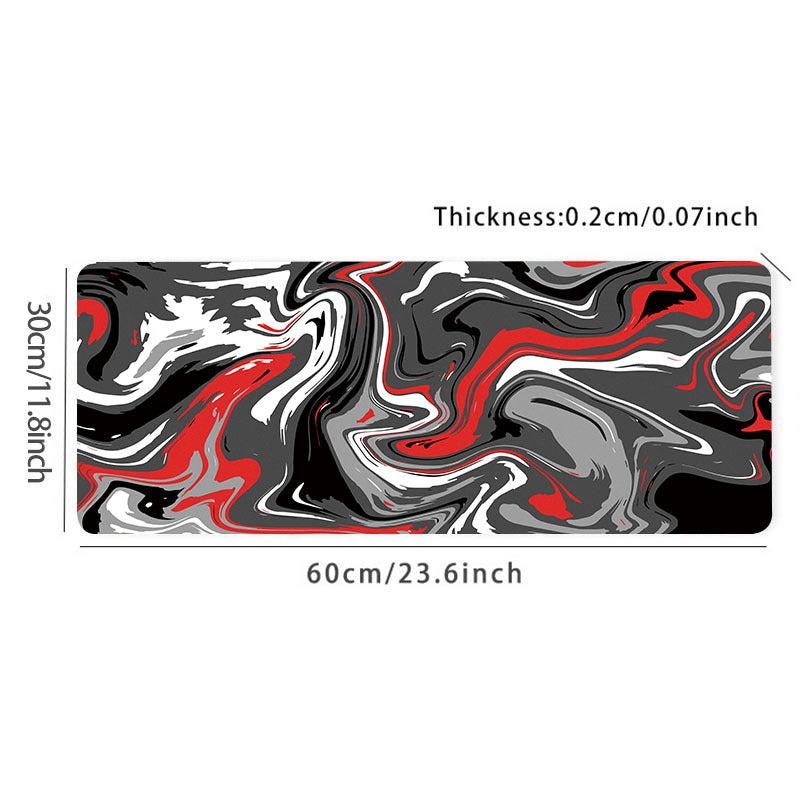 Topo Abstract Waves Mousepad Large Office Desk Mat Non Slip Base Stitched Edge