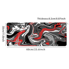 Topo Abstract Waves Mousepad Large Office Desk Mat Non Slip Base Stitched Edge