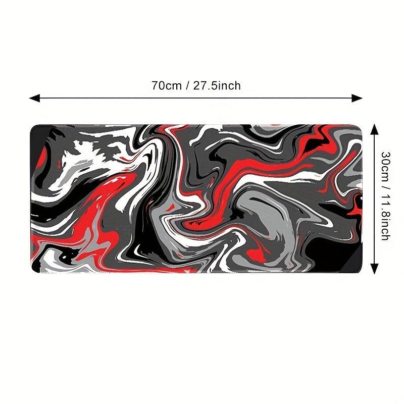 Topo Abstract Waves Mousepad Large Office Desk Mat Non Slip Base Stitched Edge