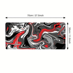 Topo Abstract Waves Mousepad Large Office Desk Mat Non Slip Base Stitched Edge