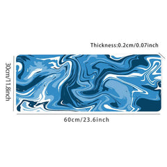 Topo Abstract Waves Mousepad Large Office Desk Mat Non Slip Base Stitched Edge