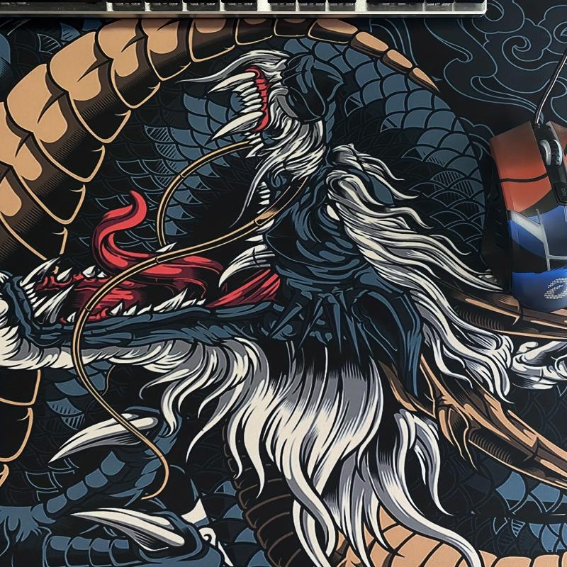 Large Game Mouse Pad Dragon Gaming Accessories HD Print Desk Mat