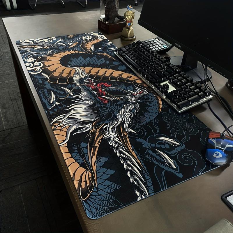 Large Game Mouse Pad Dragon Gaming Accessories HD Print Desk Mat