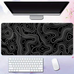 Large Gaming Mouse Pad Terrain Graphics Office Desk Pad Non-slip Stitched Edge
