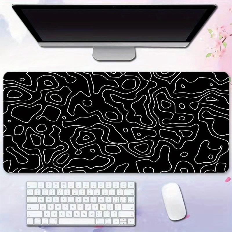Large Gaming Mouse Pad Terrain Graphics Office Desk Pad Non-slip Stitched Edge