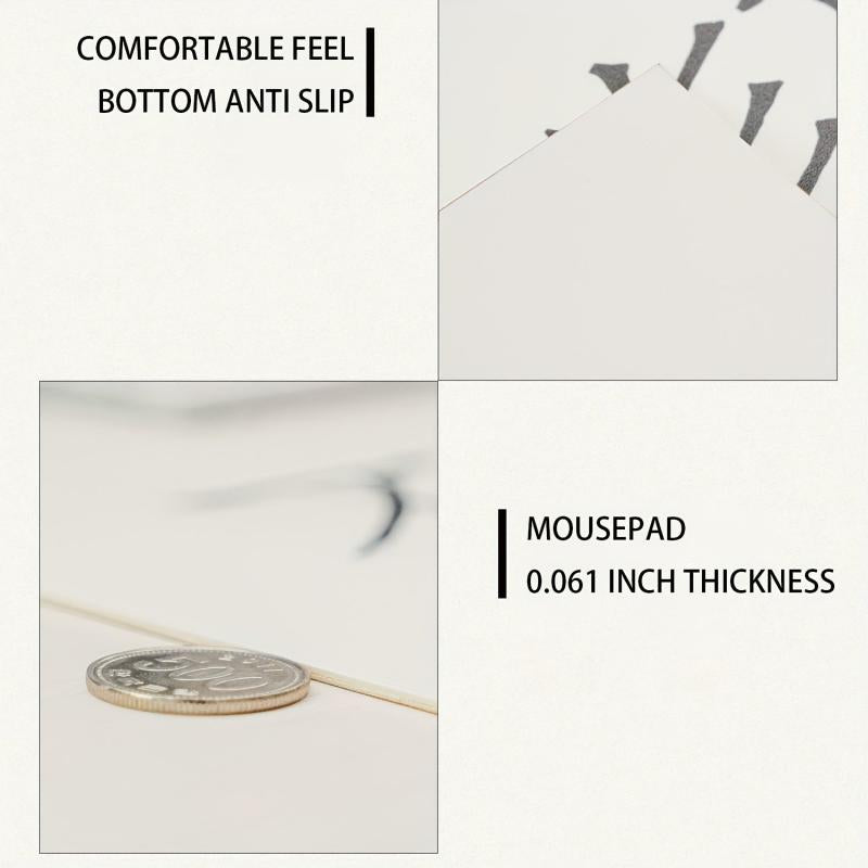 Large Mouse Pad Cartoon Milk Bottle Design Waterproof Non-Slip Soft Touch
