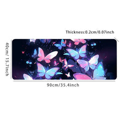 Butterfly Pattern Non-slip Mouse Pad Desk Mat for Office