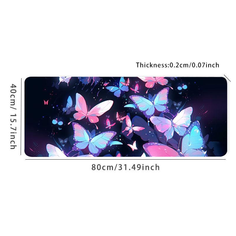 Butterfly Pattern Non-slip Mouse Pad Desk Mat for Office