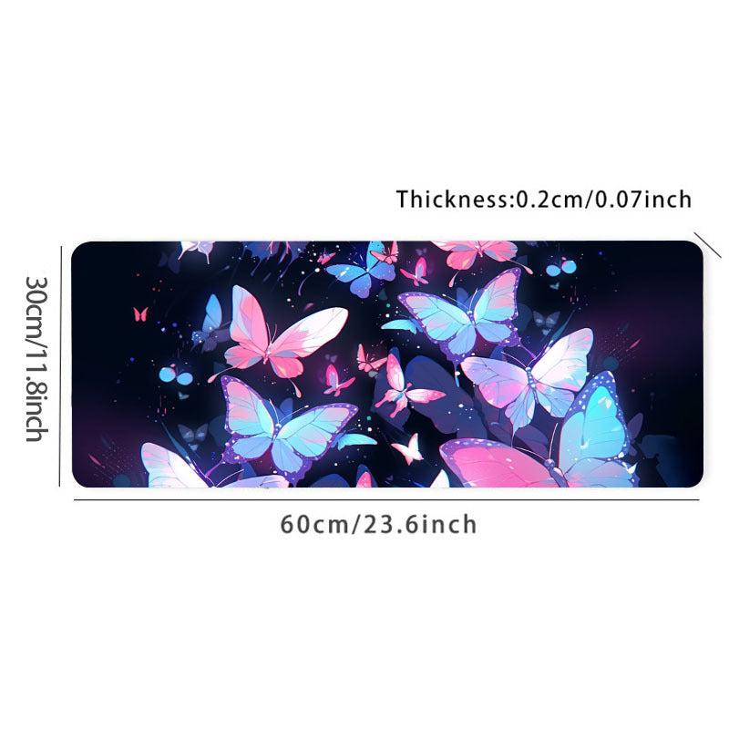 Butterfly Pattern Non-slip Mouse Pad Desk Mat for Office