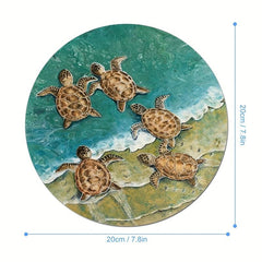 Cute Turtle Gaming Mouse Pad - Non-slip Round Rubber Mat for Girls