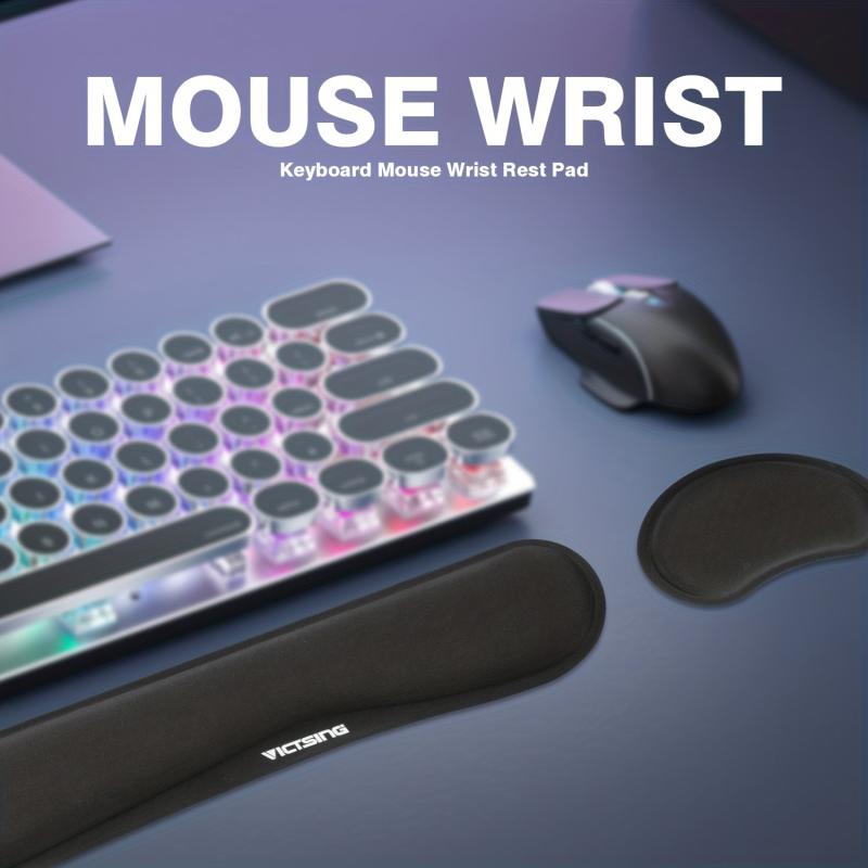 Memory Foam Keyboard and Mouse Wrist Rest Kit